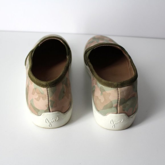 Joie Huxley camouflage slip on sneakers nubuck leather flat shoes 37 EU / 7 US - Picture 5 of 10